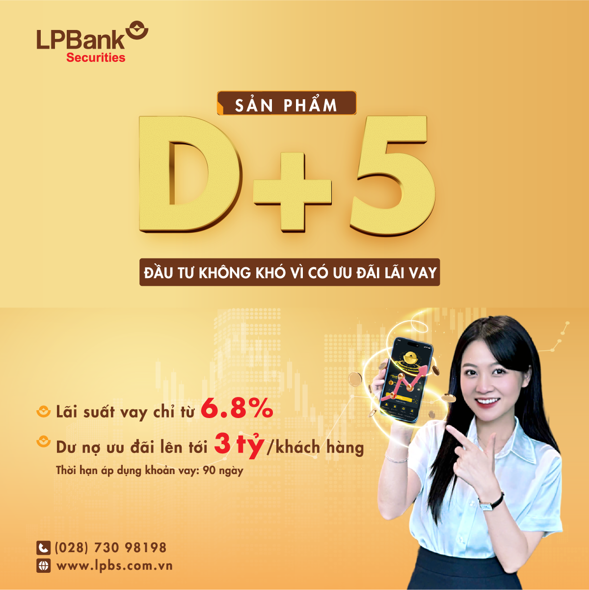 LPBS triển khai sản phẩm D + 5 Lãi suất hấp dẫn dành cho khách hàng